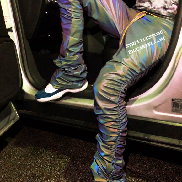 Reflective Stacked Pants